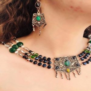 Collier Ethnique Both Sides avec boucles d’oreilles 20034